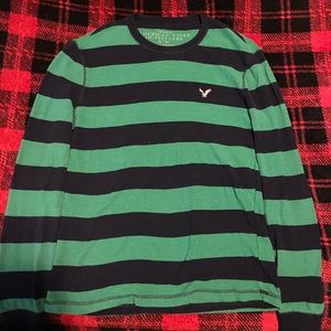 American Eagle thermal stripped shirt